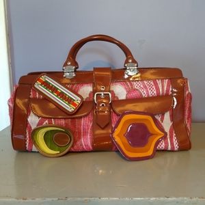 Miu Miu 1970s style carpet slouchy handbag purse